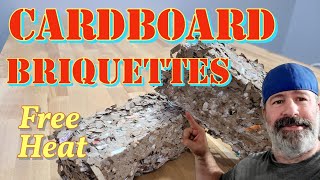 Cardboard Briquettes  Free Heat [upl. by Adnoval]