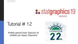 Tutorial Statgraphics Modelo general lineal Stepwise por etapas [upl. by Chavey68]