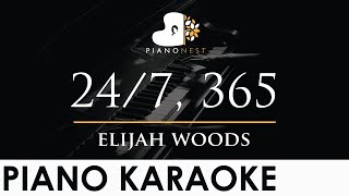 elijah woods  247 365  Piano Karaoke Instrumental Cover with Lyrics [upl. by Arac78]