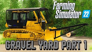 FS22  GRAVEL YARD BUILD PART 1  Farming Simulator 22 [upl. by Nnalyrehc]