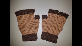 Crochet Fingerless Gloves Tutorial [upl. by Marco450]