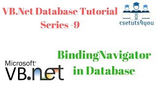 VBNet Database Tutorial Series9 BindingNavigator in Database [upl. by Murdock]