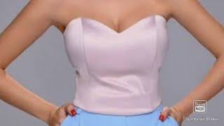 How to draft a bustier top pattern easy tutorial [upl. by Aroc]