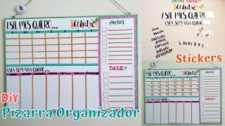 Pizarra Planificador Mensual y Semanal  Organizador Calendario Semanario  DIY Stickers Caseros [upl. by Nivrac822]