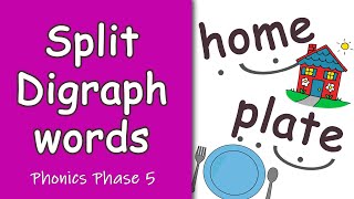 Split Digraph Words  Magic e  Phonics Phase 5  Segmenting amp Blending [upl. by Piselli]