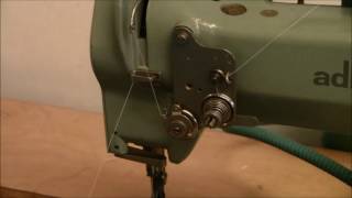 Adler Leather Machine Threading Tutorial [upl. by Sateia]