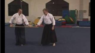 Aikido Techniques  Jonage 4Directional Throw With Jo Staff [upl. by Imuya]