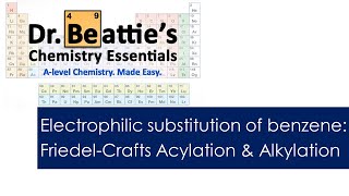 Electrophilic substitution of benzene FriedelCrafts Acylation and alkylation  Alevel Chemistry [upl. by Ellenor71]