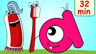 Tooth Brushing Song  More Kids Songs [upl. by Robinett]