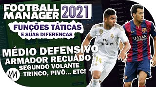 VOLANTES E SUAS FUNÇÕES TÁTICAS  Football Manager 2021 FM 2021 [upl. by Akena]