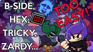 Rhythm game veteran vs TRICKY HEX ZARDY amp BSide Friday Night Funkin Modded Playthrough [upl. by Akimyt]