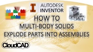 How to use MultiBody Parts Parts to Assemblies  Autodesk Inventor [upl. by Christel]