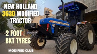 New Holland 3630 Modified Tractor  New Holland 3630 Model 2022  2 Foot BKT Tyres  Modified Club [upl. by Noiek]