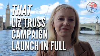 That Liz Truss Campaign Launch in full [upl. by Adnuahsar]