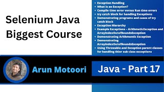 Java  Part 17 Selenium Java Biggest Course [upl. by Asir]