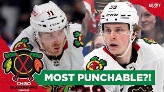 Taylor Raddysh amp MacKenzie Entwistle among most punchable faces in NHL  CHGO Blackhawks Podcast [upl. by Wyon]