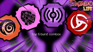 TOP 5 BURST COMBOS Shindo life [upl. by Demmer]