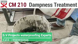 Wall Dampness Treatment   DAMP wall treatment  FOSROC CM210 Application  SV Projects [upl. by Ynaffet42]