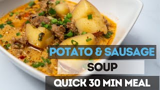 Easy Potato amp Sausage Soup Recipe with Chilau Stew Base  Italian Sausage Delight [upl. by Druce548]