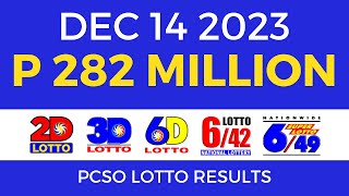 Lotto Result December 14 2023 9pm PCSO [upl. by Norty]