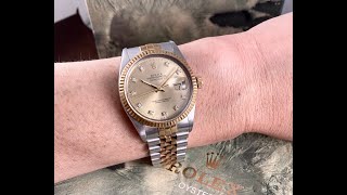 希少10ポイントダイヤロレックスゴールドデイトジャストRef16013ROLEX DATEJUSTヴィンテージロレックス  10point diamondvintage rolex [upl. by Oriana]