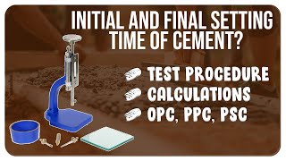 How to find setting time of cement  Test Procedure for Initial and Final setting time of cement [upl. by Moira]