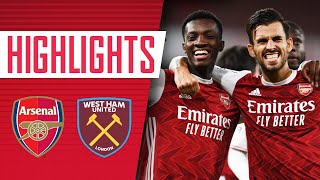 HIGHLIGHTS  Arsenal vs West Ham 21  Lacazette Antonio Nketiah [upl. by Adiaros]