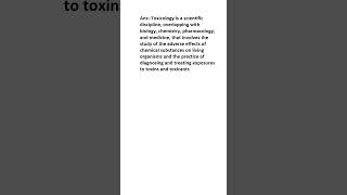 What is Toxicology [upl. by Lexa]