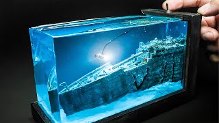 TITANIC WRECK discovered by submarine DIORAMA How to make DIY [upl. by Larina]