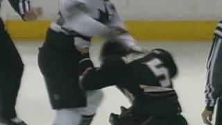 Joe Thornton vs Steve Montador Oct 17 2008 [upl. by Stearns585]