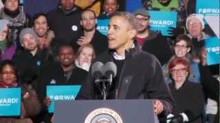 President Obama Tells the Story of quotFired Up Ready to Goquot at His Final Rally [upl. by Stroud]