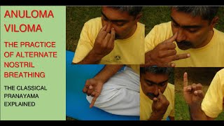 Anuloma Viloma Pranayama  Alternate Nostril Breathing  Steps amp Benefits explained [upl. by Hurlee]