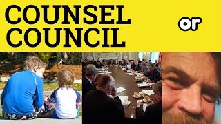 🔵 Counsel or Council  Councellor or Councillor  Counsel Meaning  Council Examples [upl. by Inama]