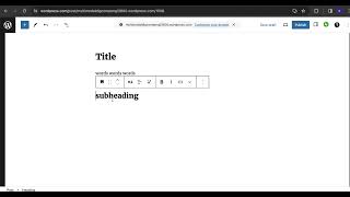 How to Add a Subheading in WordPress [upl. by Ifok16]