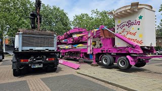 Aufbau Kirmes  Opbouw Kermis  MEGA Kermis Uden 2023 1 [upl. by Lavern]