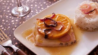 Recette  Filet de dorade à l’orange et oignon rouge [upl. by Arremat]