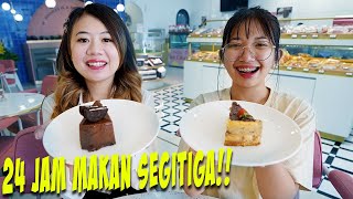 24 JAM MAKAN MAKANAN BENTUK SEGITIGA KOK GINI MAKANANNYA [upl. by Tychon]