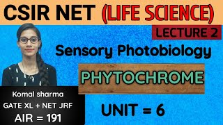 CSIR NET LIFE SCIENCE  Sensory Photobiology  PHYTOCHROME [upl. by Risley]