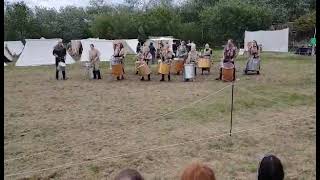 The Wirral Drummers at the Wirral Viking Festival Leasowe Castle 2526 May 2024 [upl. by Anaahs]