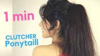 Prom Ponytail Hairstyle With Clutcher  Prom Ponytail Hairstyle  Easy Ponytails [upl. by Loftis]