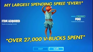 FORTNITE 27000 VBUCK SPENDING SPREE  OG EDITION [upl. by Aderb]