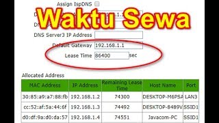 Apa Sih Lease Time Itu Pada Modem IndiHome [upl. by Ginelle272]