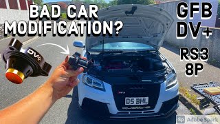 ALREADY REMOVING THE GFB DV FROM MY AUDI RS3 8P IS IT BAD STOCK VS AFTERMARKET [upl. by Enaols]