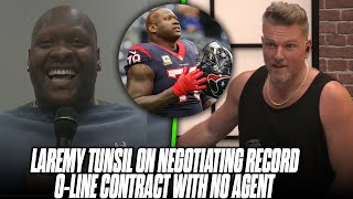 Laremy Tunsil Negotiating Record OLine Contract With No Agent Saint Omni Mystery  Pat McAfee Show [upl. by Nuhsar]