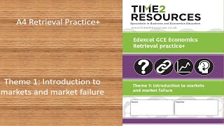 Edexcel GCE Economics Theme 1 Retrieval Practice Workbook Product video [upl. by Hpsoj]