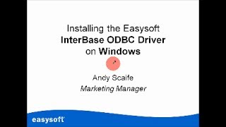 Installing the Easysoft Limited InterBase ODBC Driver onto Windows [upl. by Alyos]