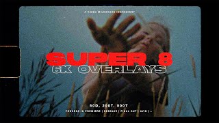 Super 8 Overlay Pack  Film Mattes Grain Dust Burns 6K Resolution [upl. by Lubow]