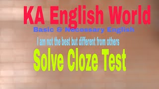 Cloze test withwithout clues [upl. by Watanabe]