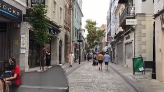 Walking in Gibraltar Main StreetFrom Southport Gate to Grand Casemates square [upl. by Annovoj]