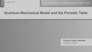 Chemistry Help Lecture 702 The QuantumMechanical Model and the Periodic Table [upl. by Abbi472]